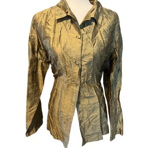Jaclyn Smith Classic Golden Green Blouse